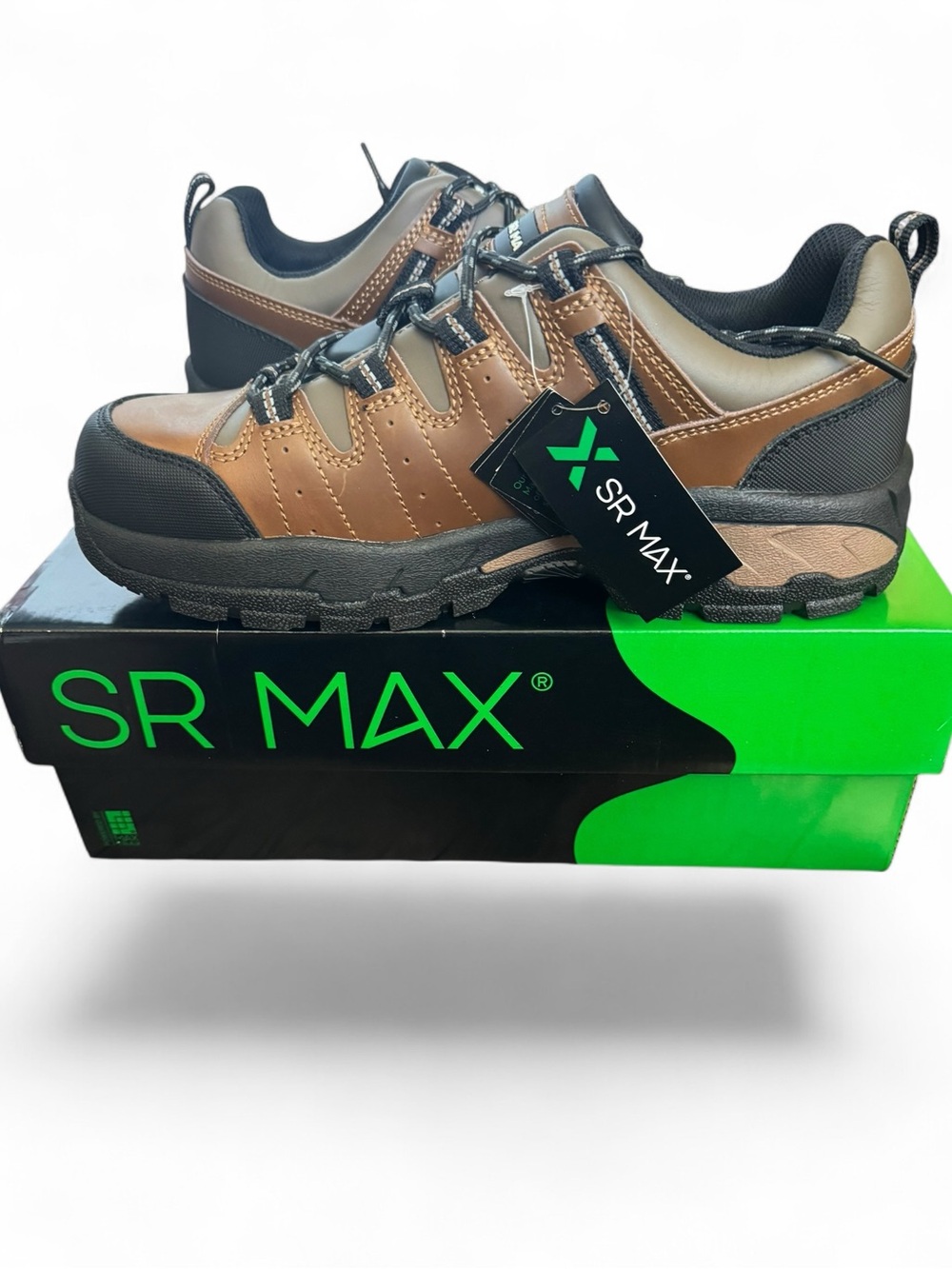 SR Max Winston Composite Toe Work Shoes Brown Men’s 10 Extra Wide - New in Box